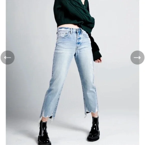 NWT Pistola Charlie Ripped Straight-Leg Jeans in Ruthless sz 31 - Picture 5 of 10